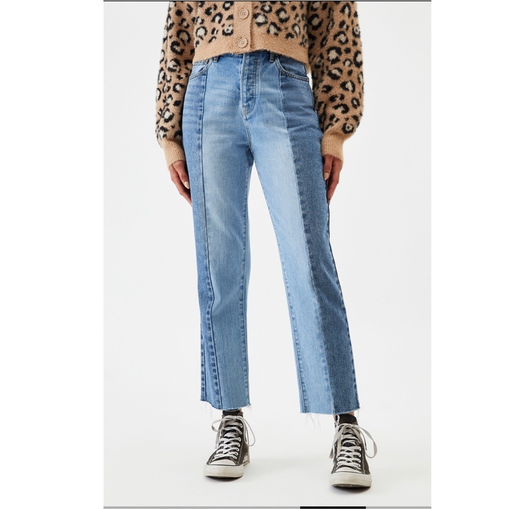 PacSun Two Panel High Waisted Straight Leg Jeans - Picture 2 of 9